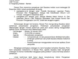 Ketua LSM Trinusa Banten, Bersihkan Nama Baik LSM TRINUSA hingga Titik Darah Terakhir